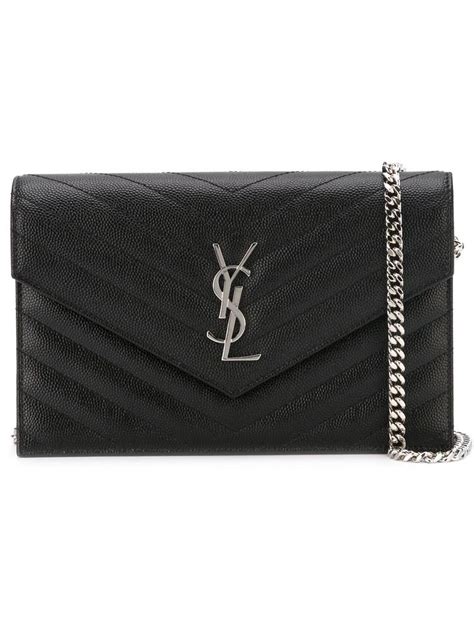 ysl black clutch ebay|ysl monogram quilted clutch.